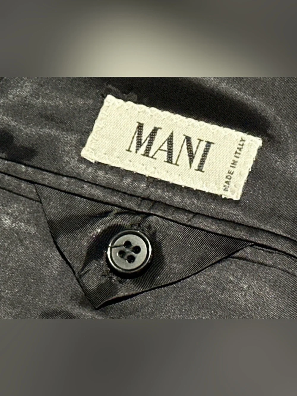 $2495 GIORGIO ARMANI MANI SUIT 46R 46 R DOUBLE BREASTED GABARDINE MIDNIGHT BLUE